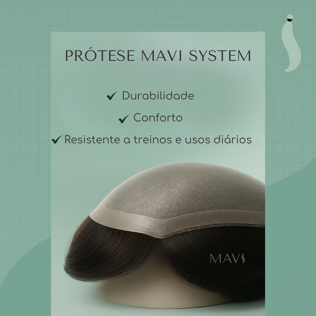 Prótese Capilar Masculina Castanho Escuro Cor 1b 15x20 e 20x25