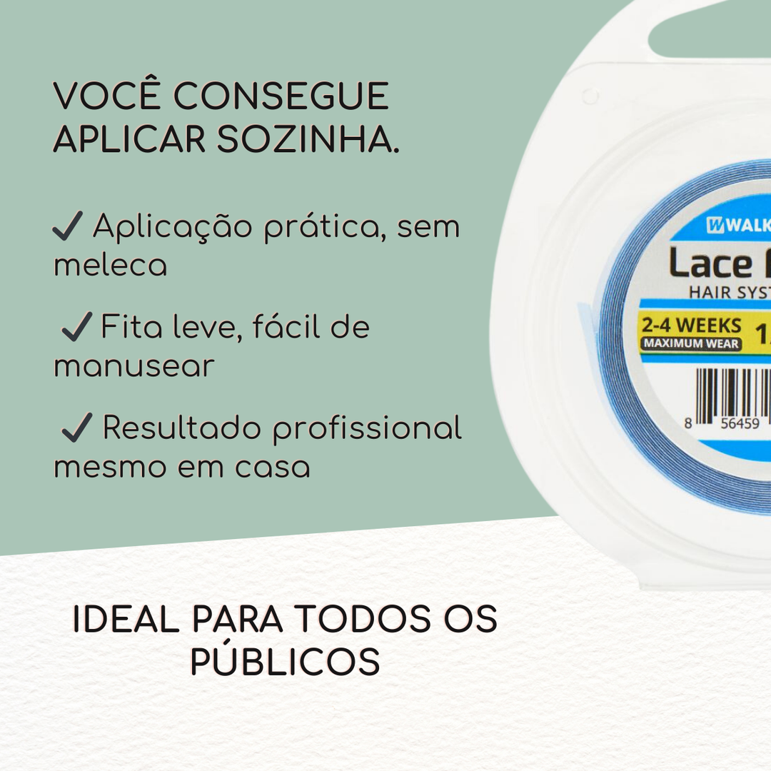 Fita Adesiva Capilar Mega Hair Prótese Walker Tape Lace Front Extra Forte - Todos os Tamanhos