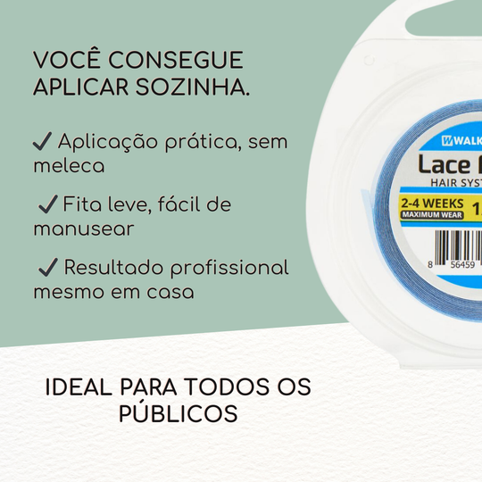 Fita Adesiva Capilar Mega Hair Prótese Walker Tape Lace Front Extra Forte - Todos os Tamanhos
