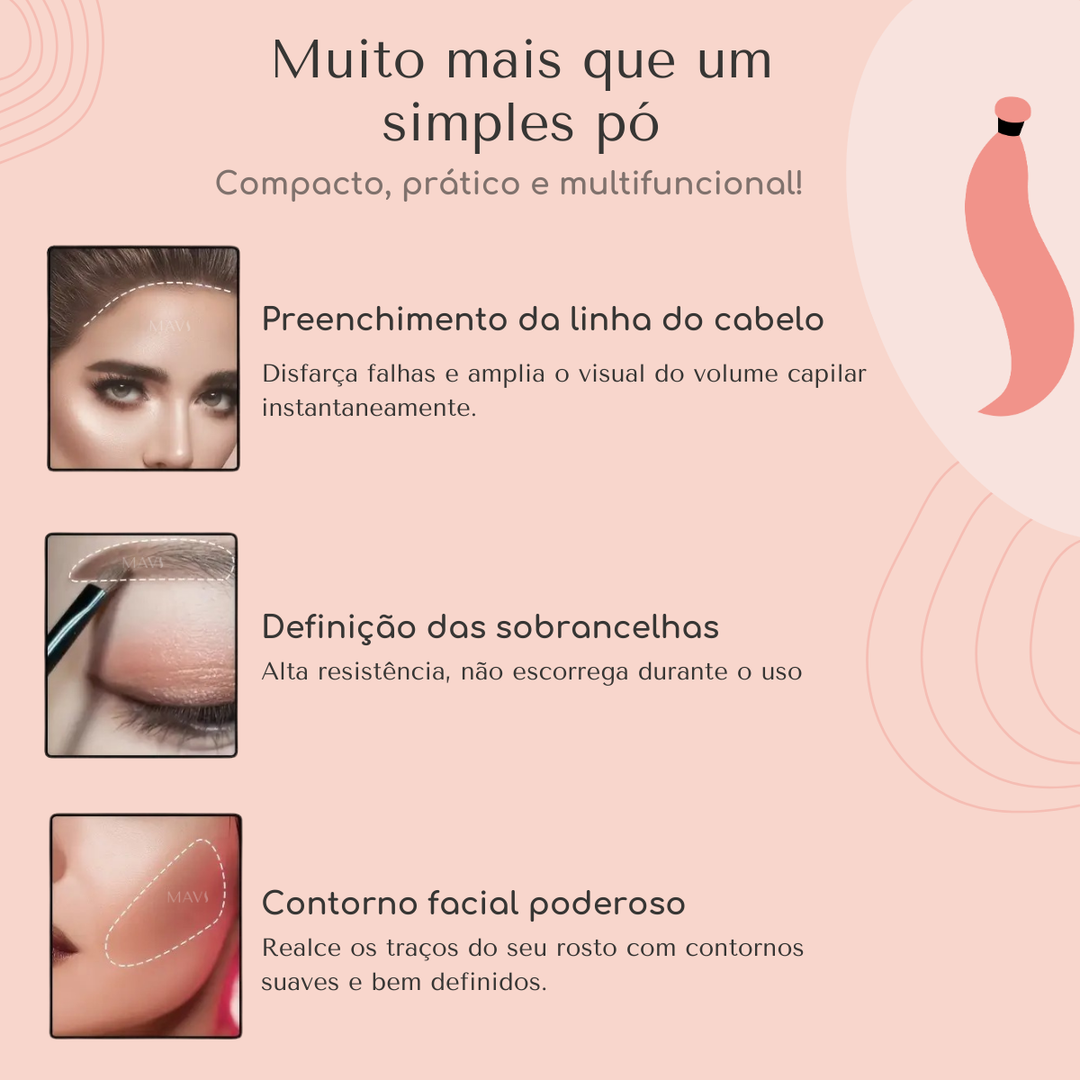 Maquiagem Capilar 4g - Correcao De Brancos Falhas e Calvície