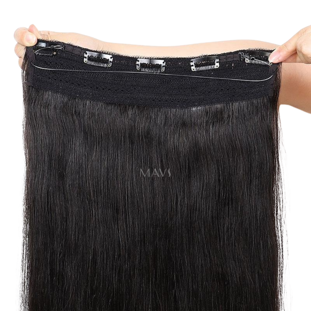 Cabelo Ondulado Bio Humano Fio Invisível Tic Tac 65cm 140gr