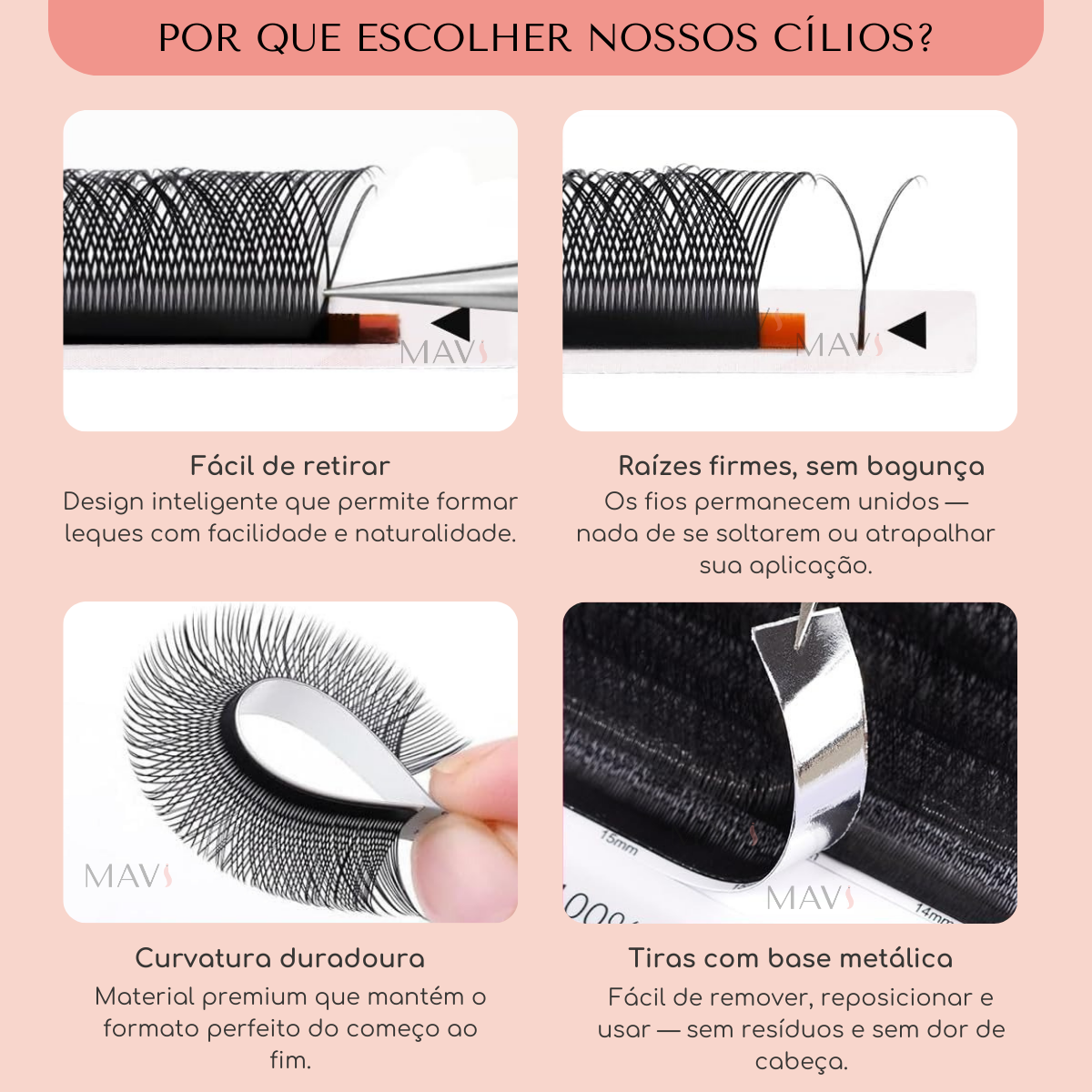 Cílios Posticos YY Alongamento e Volume Brasileiro Fio 0.07