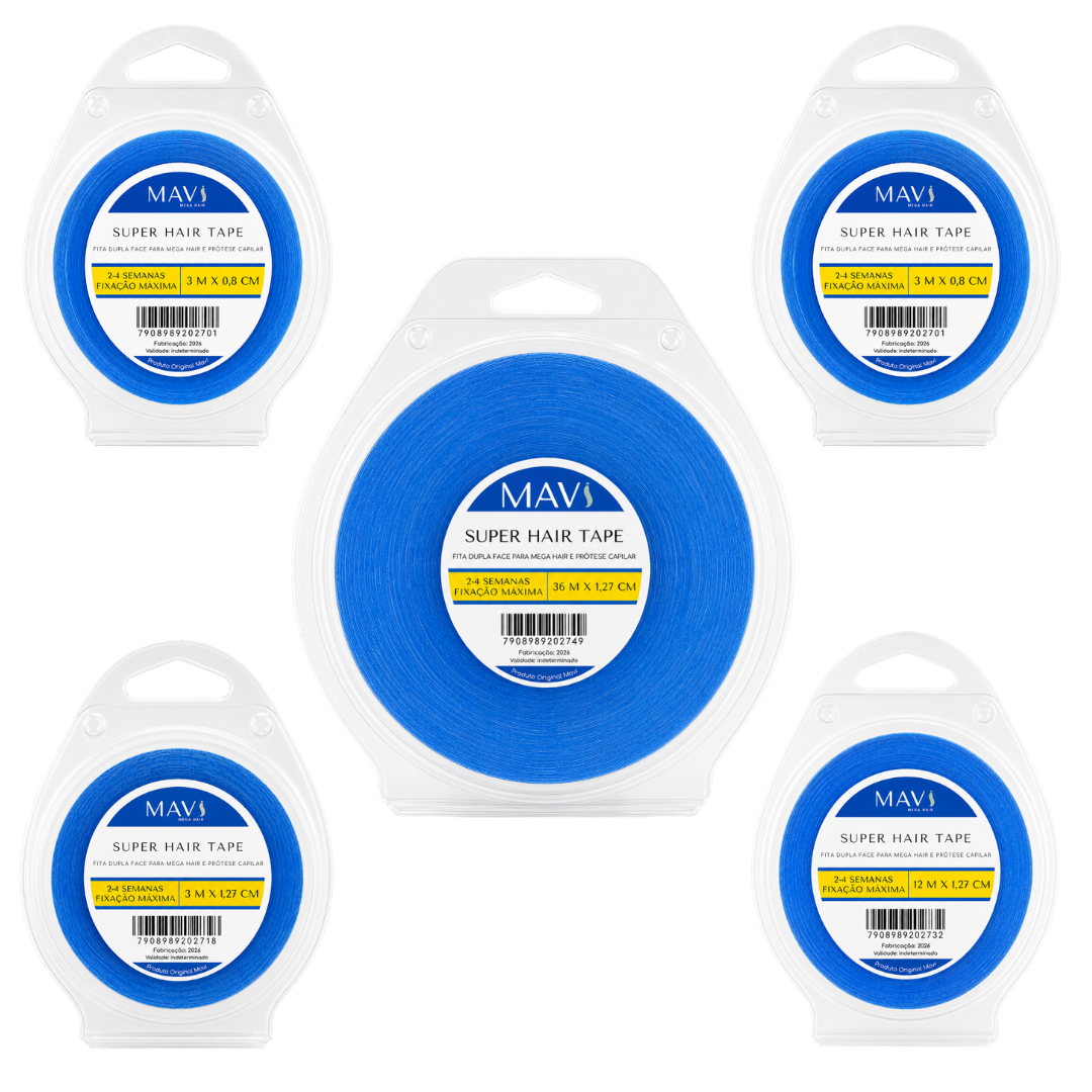 Fita Adesiva Capilar Mega Hair Prótese Mavi Lace Super Hair Tape - Todos os Tamanhos