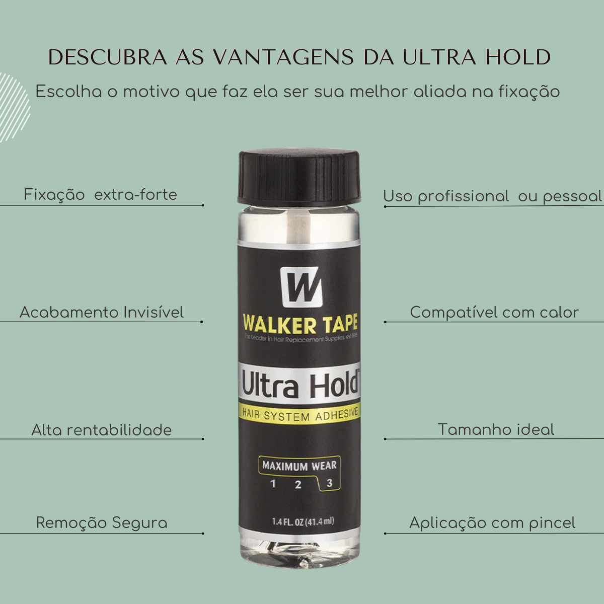 Cola Ultra Hold 41ml Para Mega Hair Peruca Prótese Capilar