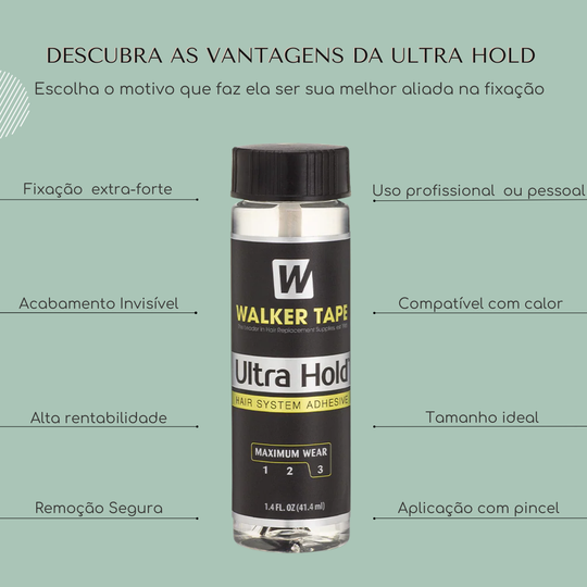 Cola Ultra Hold 41ml Para Mega Hair Peruca Prótese Capilar