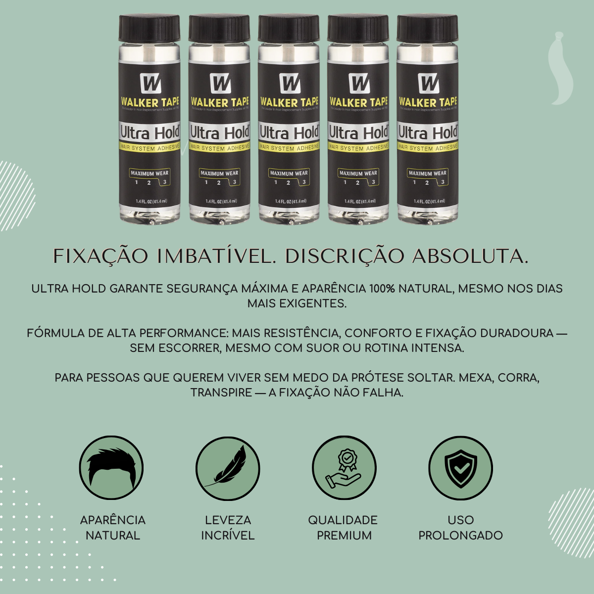 Cola Ultra Hold 41ml Para Mega Hair Peruca Prótese Capilar
