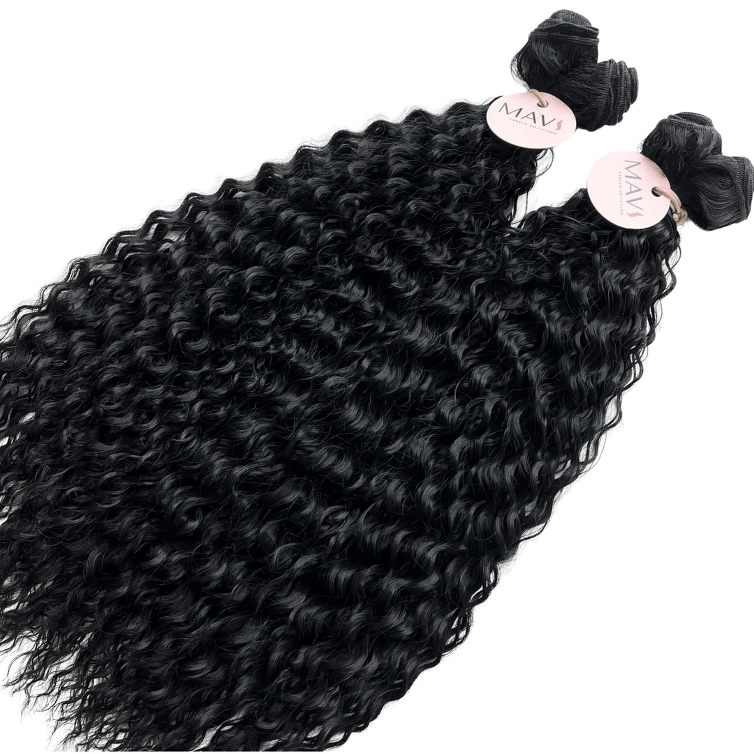 Cabelo do Futuro Cacheado Na Tela 55cm 100g Mega Hair 8Cores