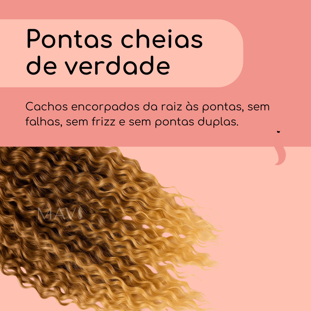 Cabelo do Futuro Cacheado Na Tela 55cm 100g Mega Hair 8Cores