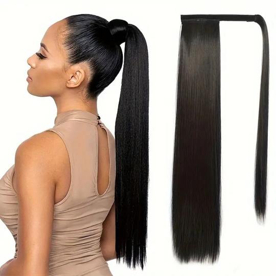 Rabo De Cavalo Liso com Velcro 100g 60cm Fácil Aplicação