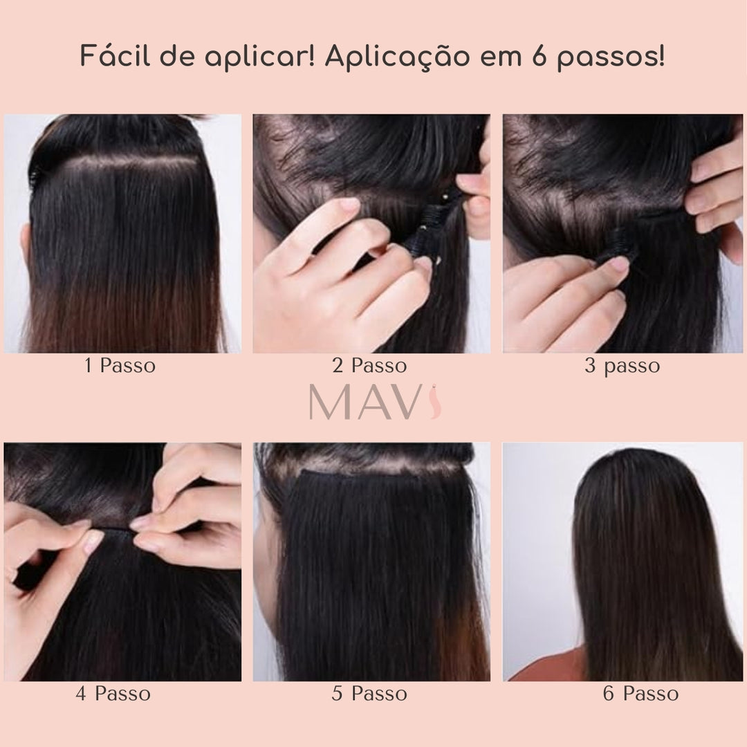 Cabelo 100% Humano Natural no TIC TAC 100g 45cm 65cm