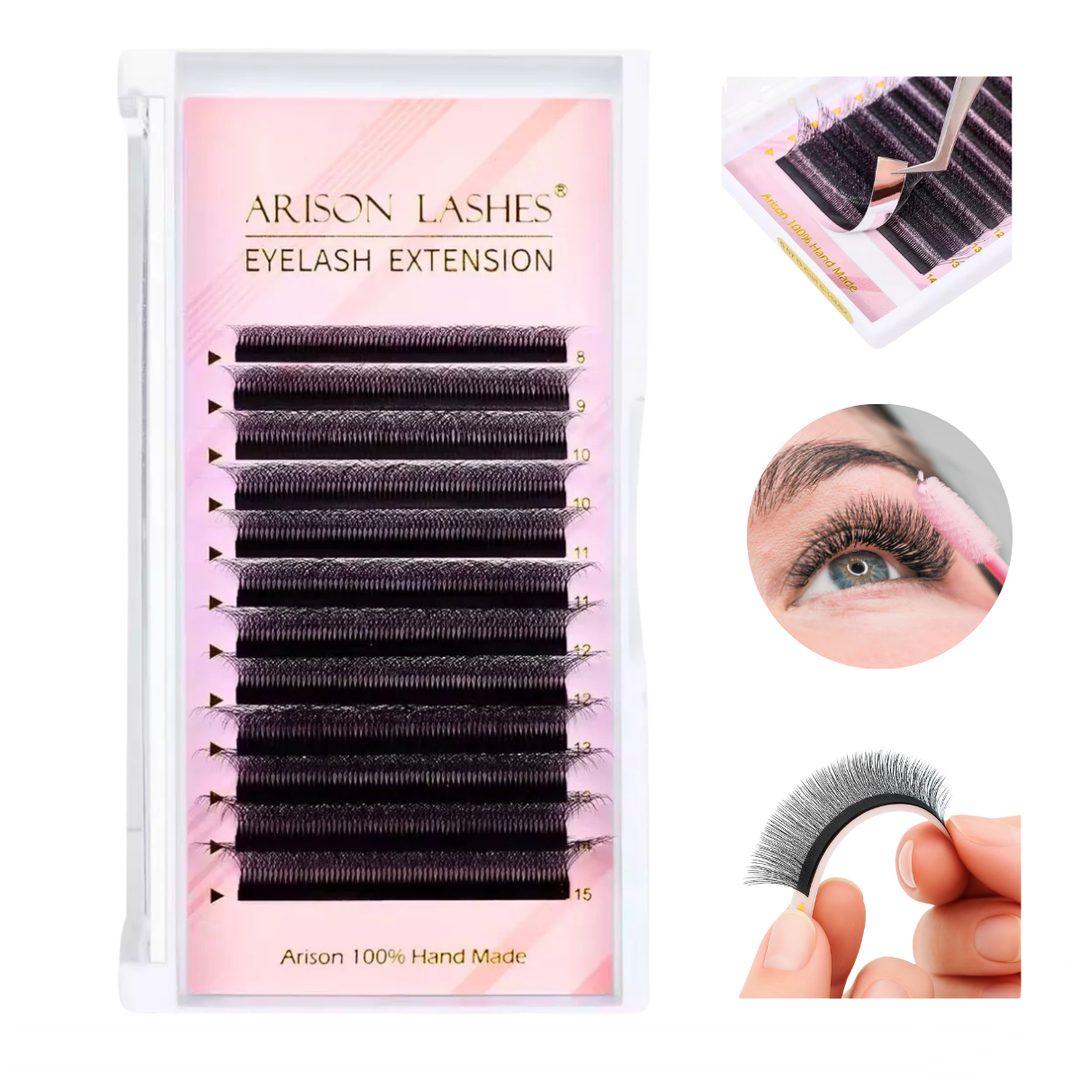 Cílios Posticos YY Alongamento e Volume Brasileiro Fio 0.07