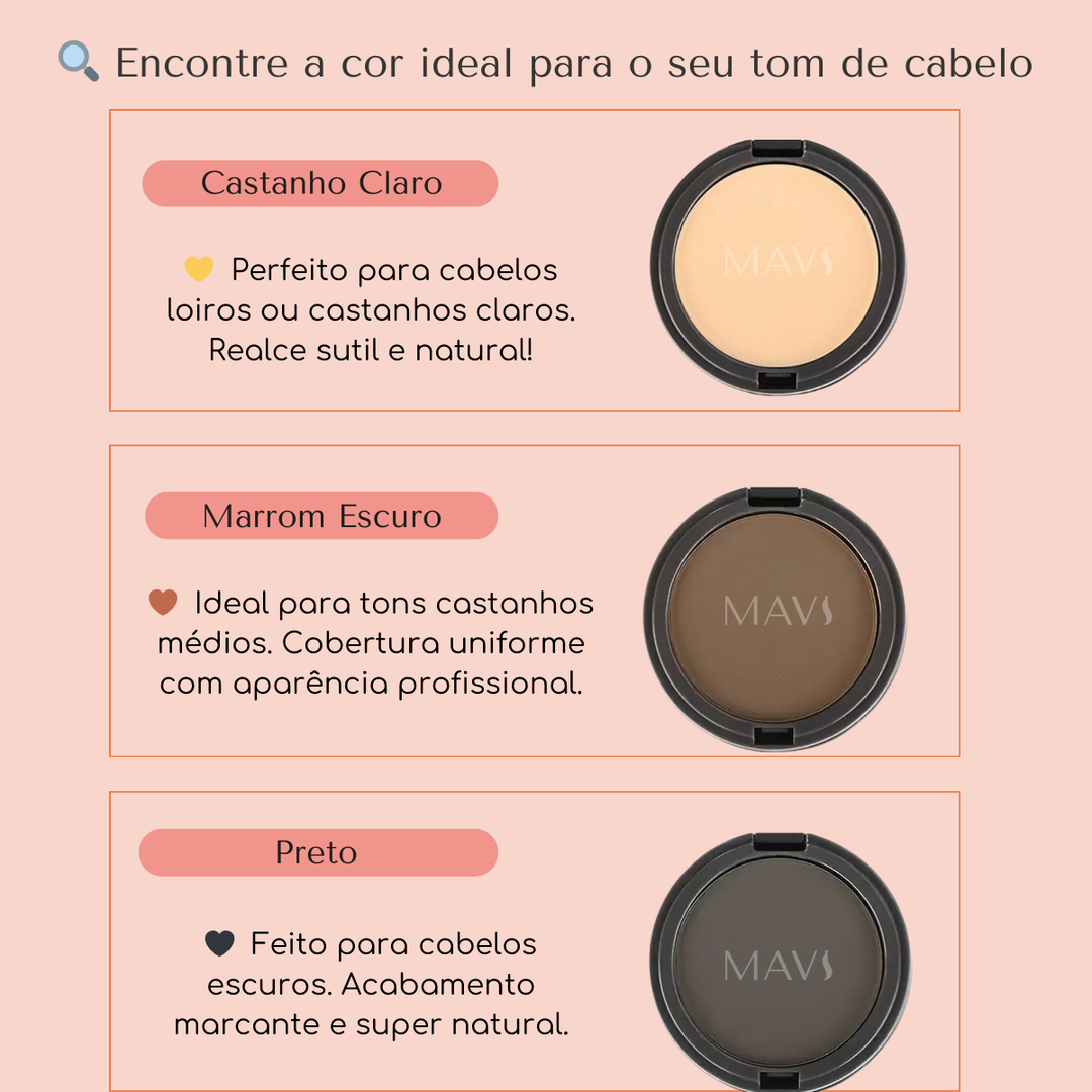 Maquiagem Capilar 4g - Correcao De Brancos Falhas e Calvície