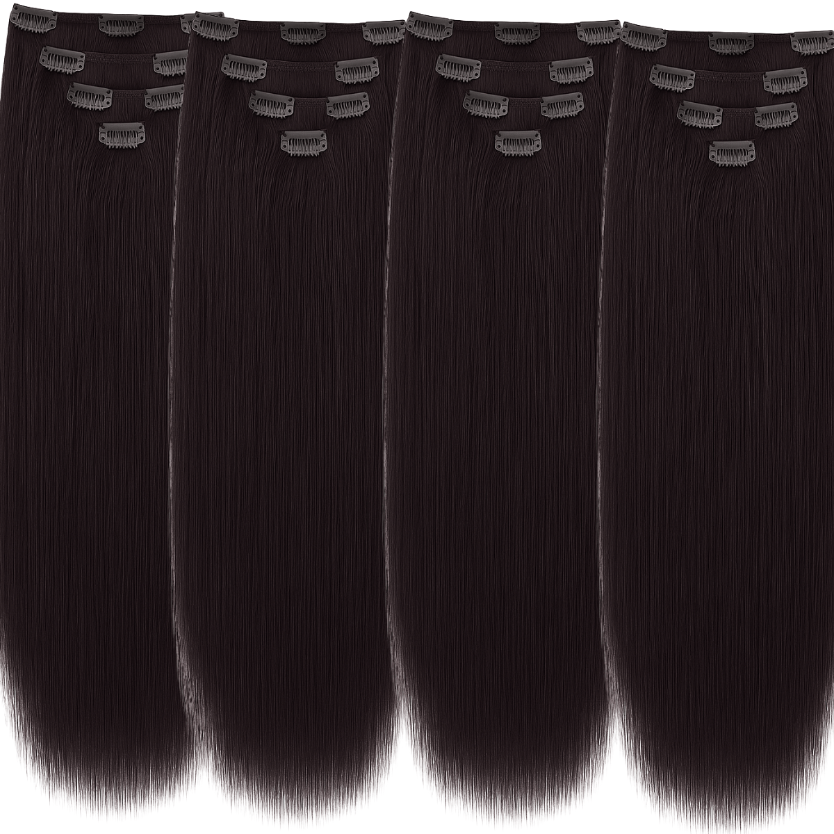 Aplique Cabelo do Futuro Liso no Tic Tac 60cm 180g Mega Hair