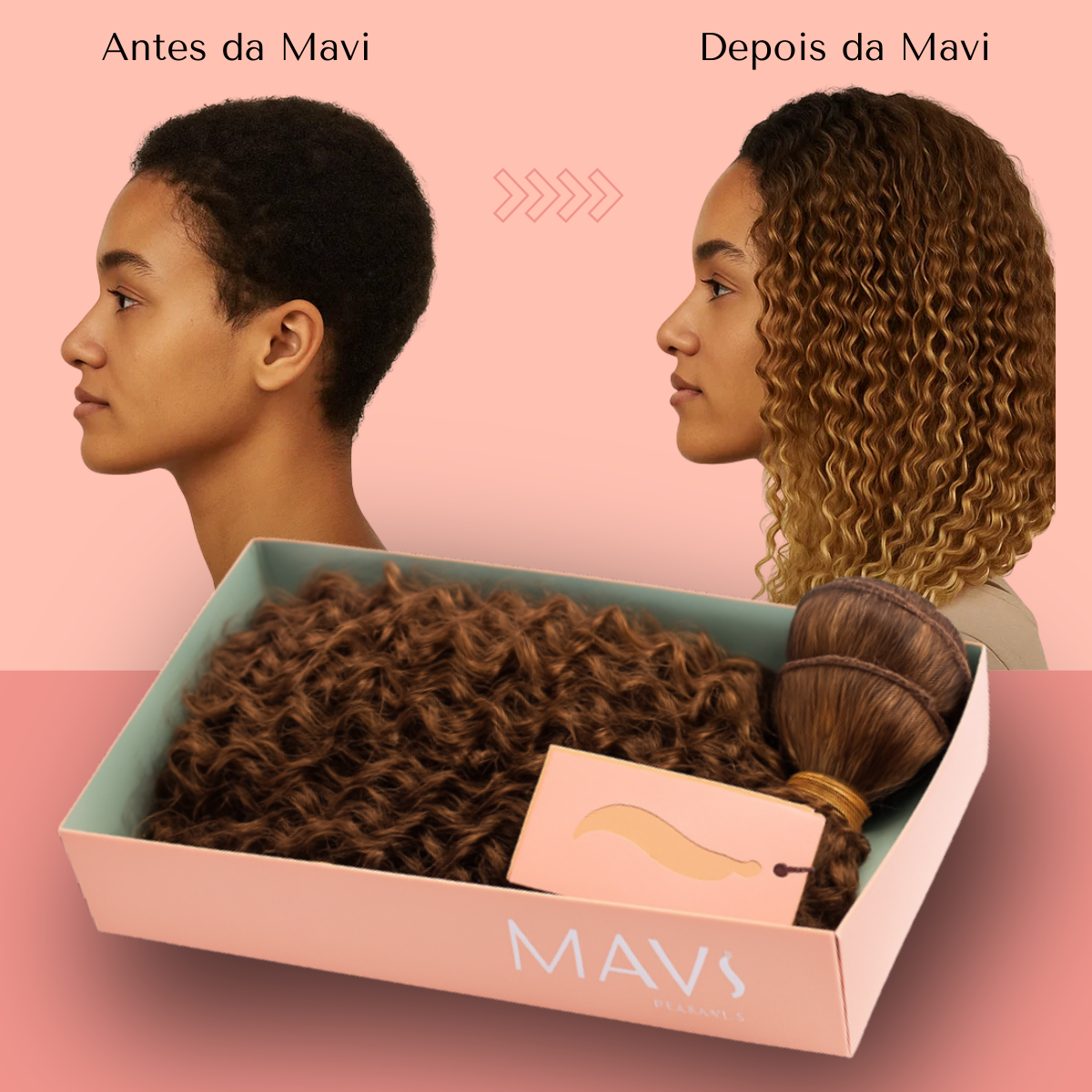 Cabelo do Futuro Cacheado Na Tela 55cm 100g Mega Hair 8Cores