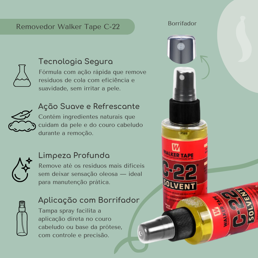 Removedor De Cola Queratina Prótese Capilar C 22 e Mega Hair