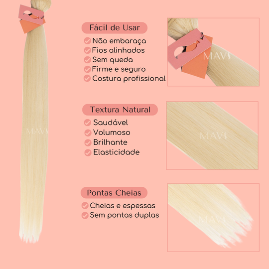 Cabelo 100% Humano Loiro Natural Liso, Todos os Tamanhos Disponíveis, Envio Imediato, Frete Grátis, Promoção