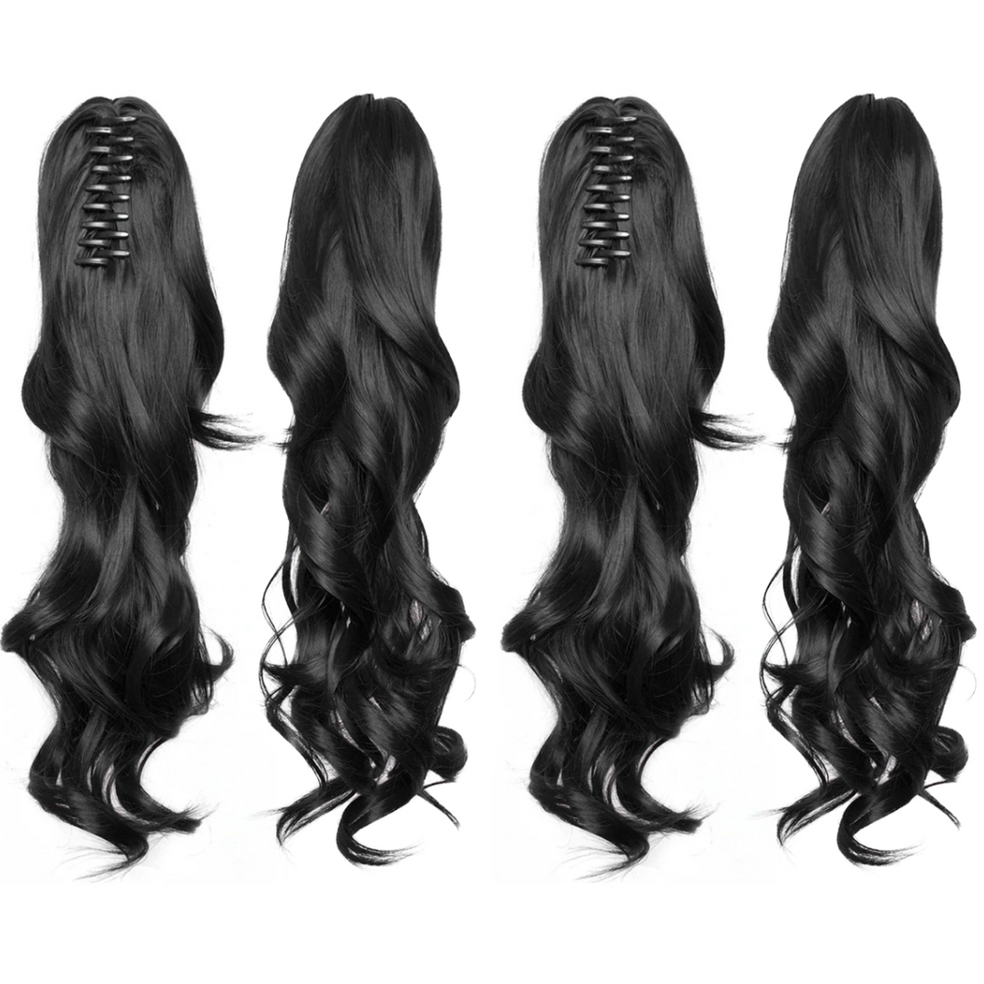 Rabo De Cavalo 60cm Ondulado Castanho 140g na Presilha