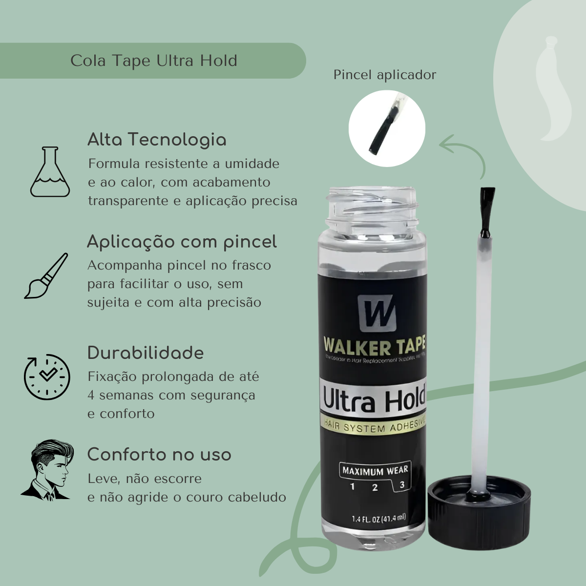 Cola Ultra Hold 41ml Para Mega Hair Peruca Prótese Capilar
