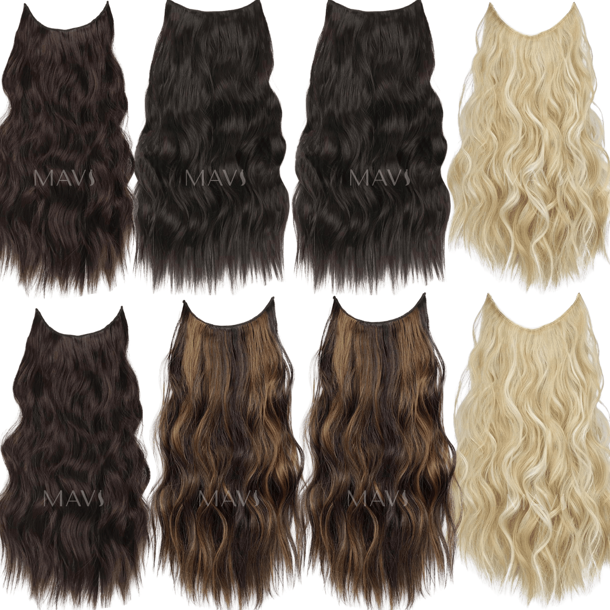 Cabelo Ondulado Bio Humano Fio Invisível Tic Tac 65cm 140gr