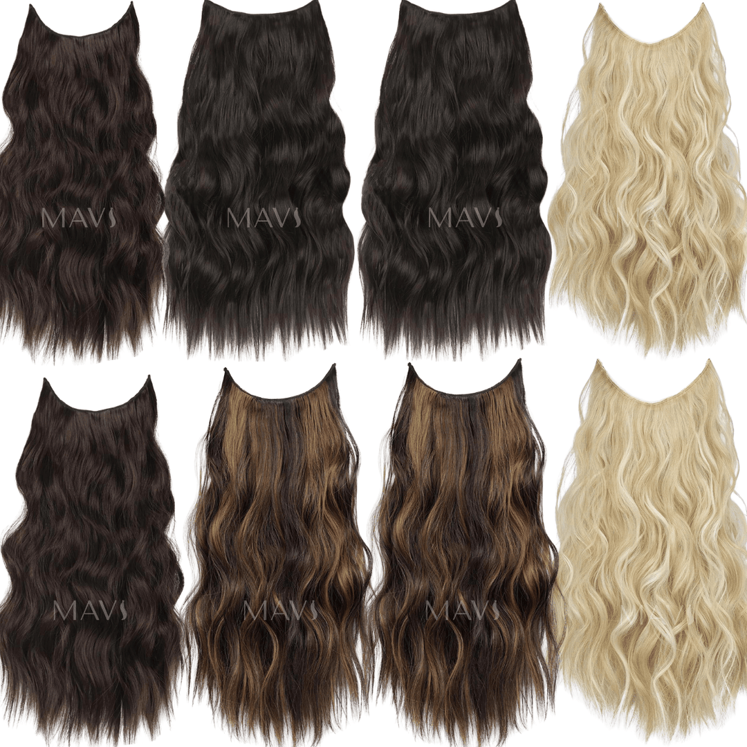 Cabelo Ondulado Bio Humano Fio Invisível Tic Tac 65cm 140gr