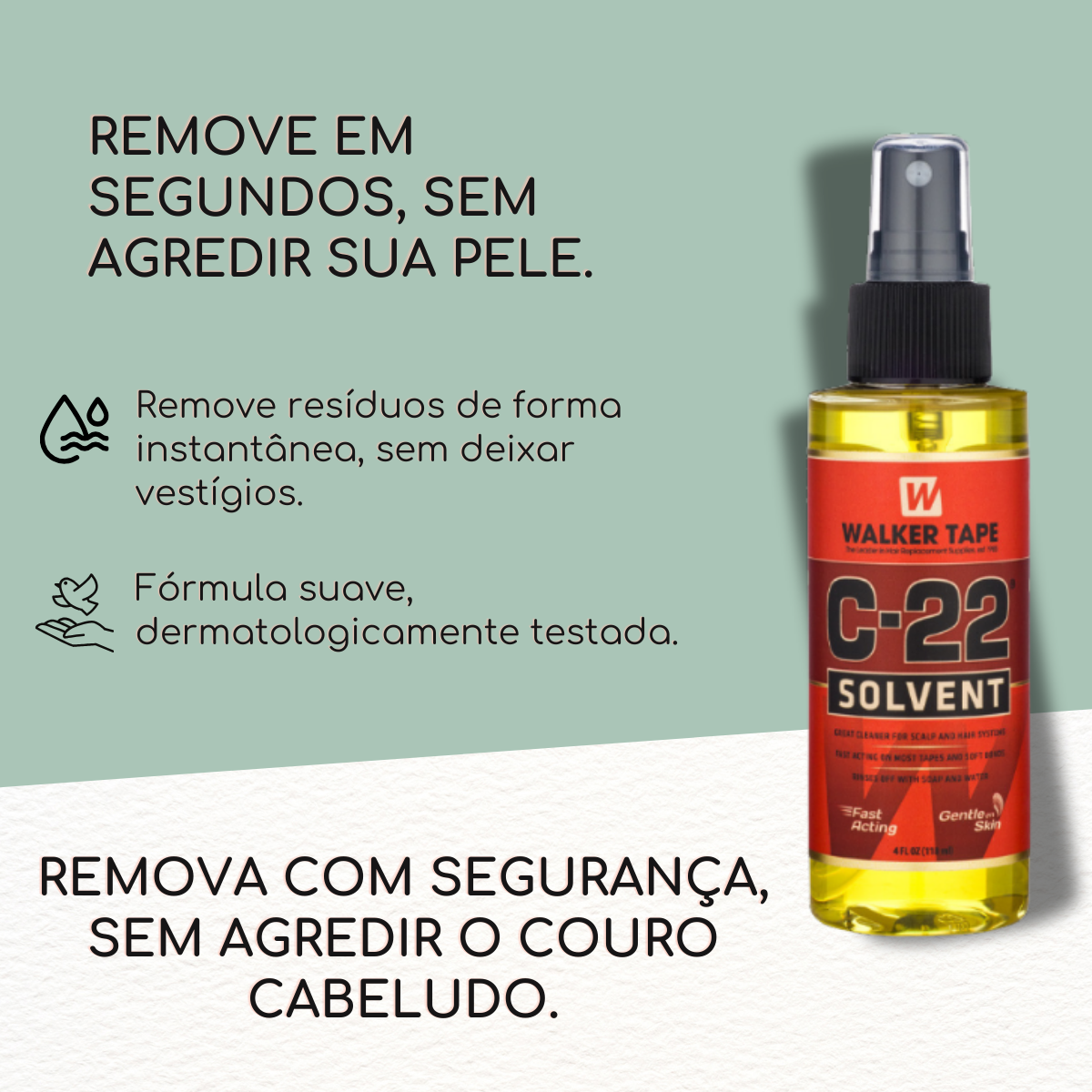 Removedor De Cola Queratina Prótese Capilar C 22 e Mega Hair