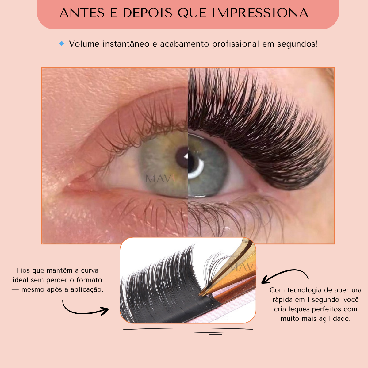 Cílios Posticos YY Alongamento e Volume Brasileiro Fio 0.07