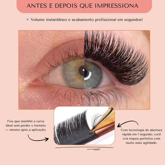Cílios Posticos YY Alongamento e Volume Brasileiro Fio 0.07