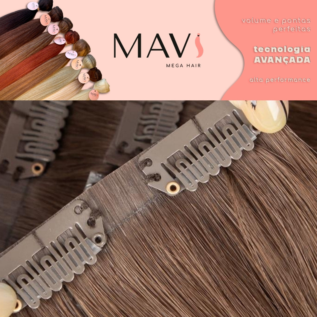 Cabelo 100% Humano Natural no TIC TAC 100g 45cm 65cm