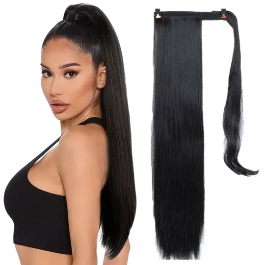 Rabo De Cavalo Liso com Velcro 100g 60cm Fácil Aplicação