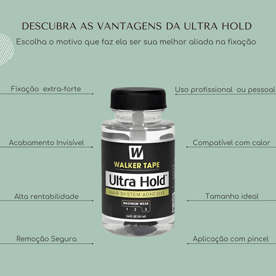 Cola Ultra Hold 101ml Para Mega Hair Peruca Prótese Capilar