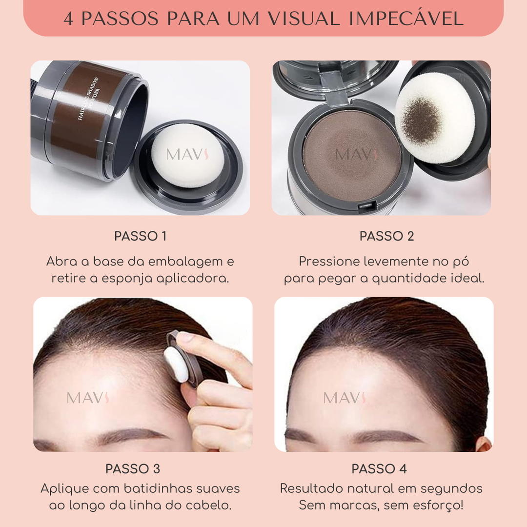 Maquiagem Capilar 4g - Correcao De Brancos Falhas e Calvície