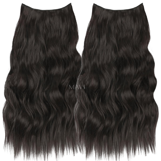 Cabelo Ondulado Bio Humano Fio Invisível Tic Tac 65cm 140gr