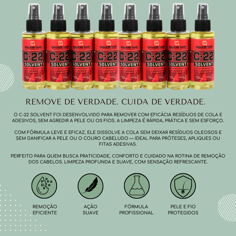 Removedor De Cola Queratina Prótese Capilar C 22 e Mega Hair