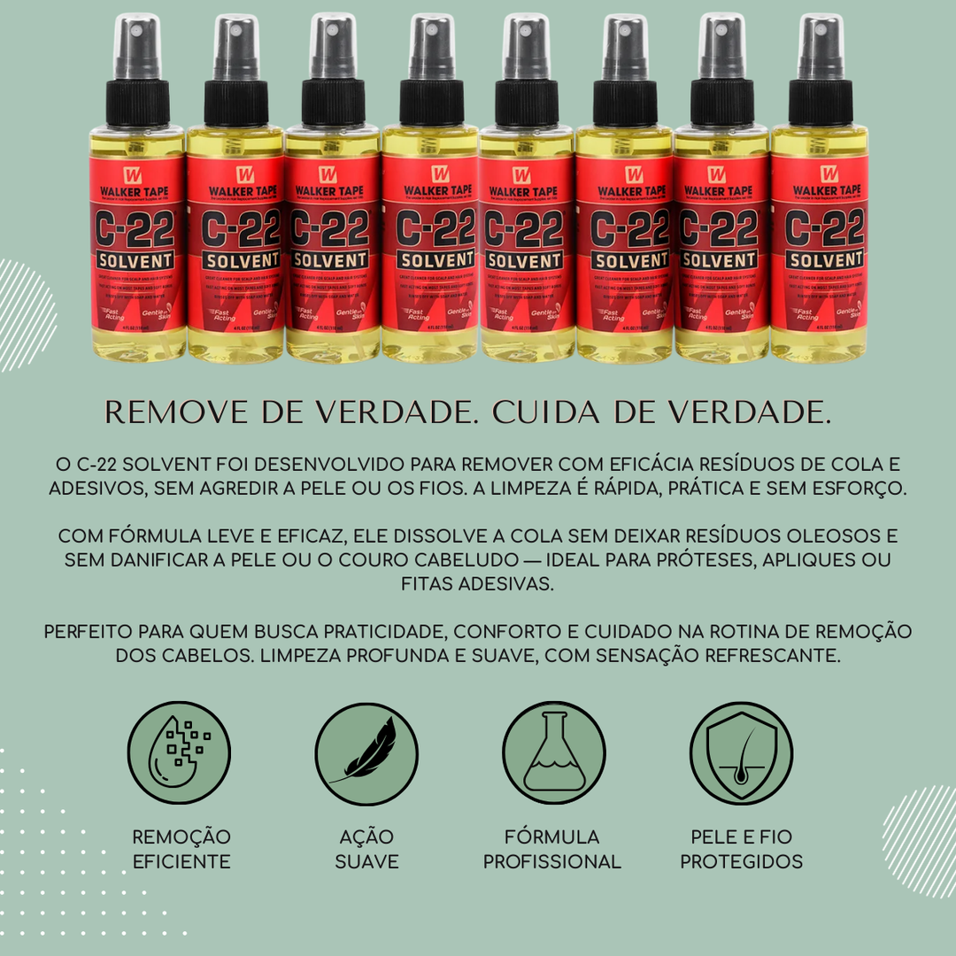 Removedor De Cola Queratina Prótese Capilar C 22 e Mega Hair