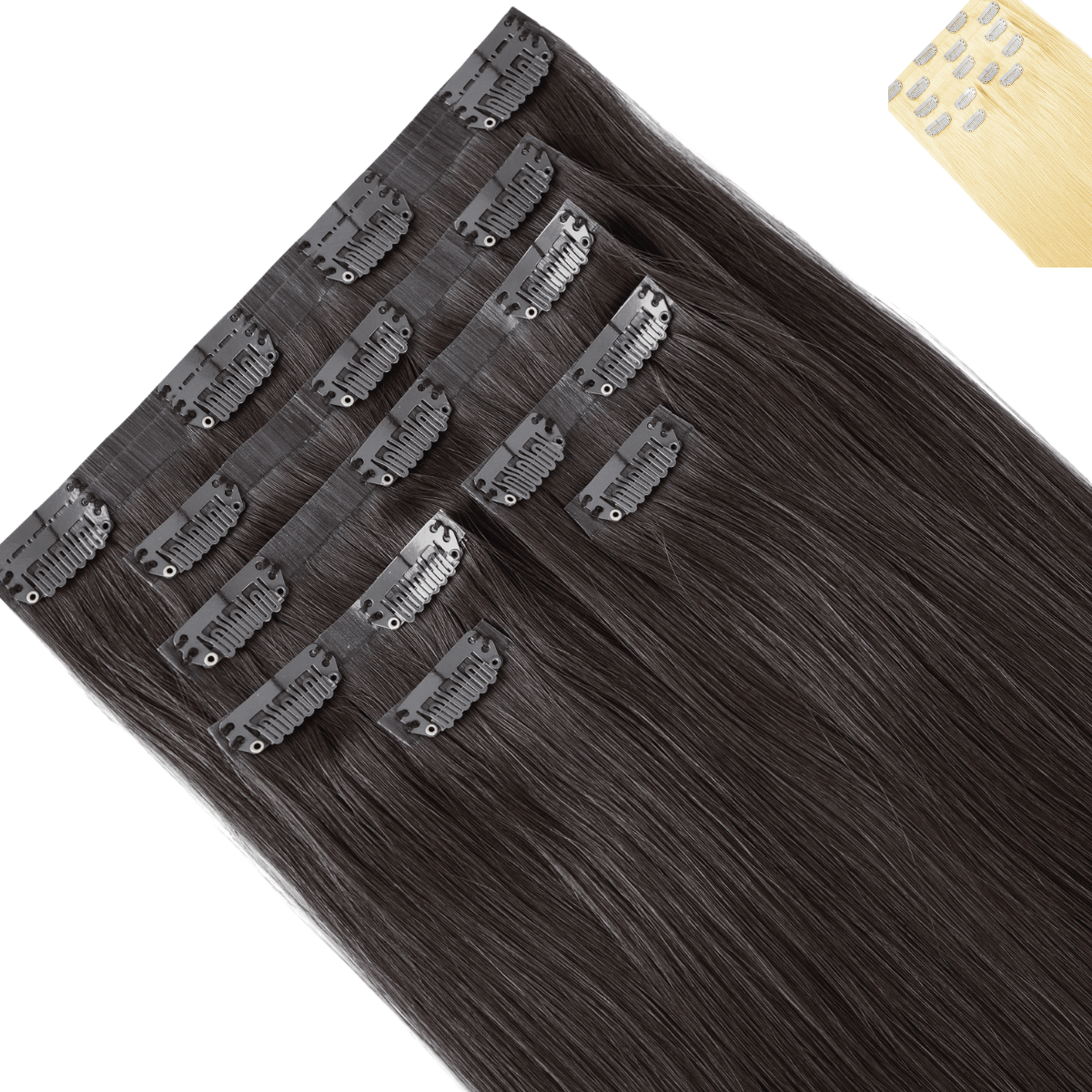 Aplique Cabelo do Futuro Liso no Tic Tac 60cm 180g Mega Hair