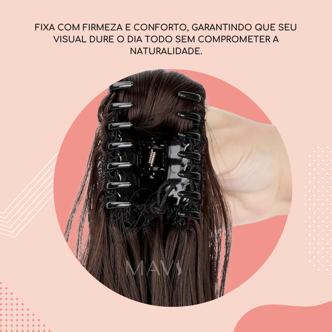 Rabo De Cavalo Aplique Liso Fácil Colocação 60cm 140g