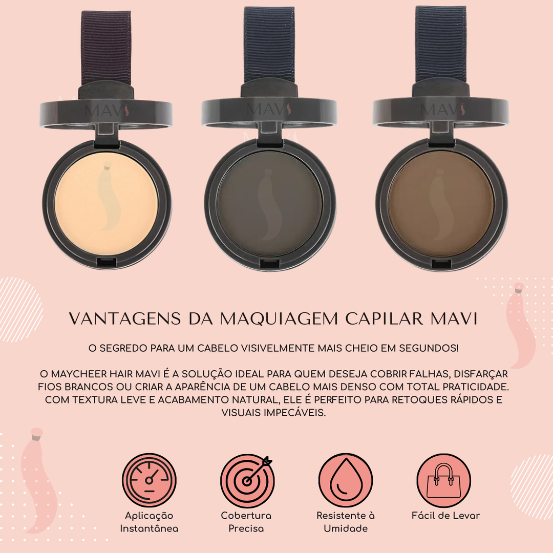Maquiagem Capilar 4g - Correcao De Brancos Falhas e Calvície