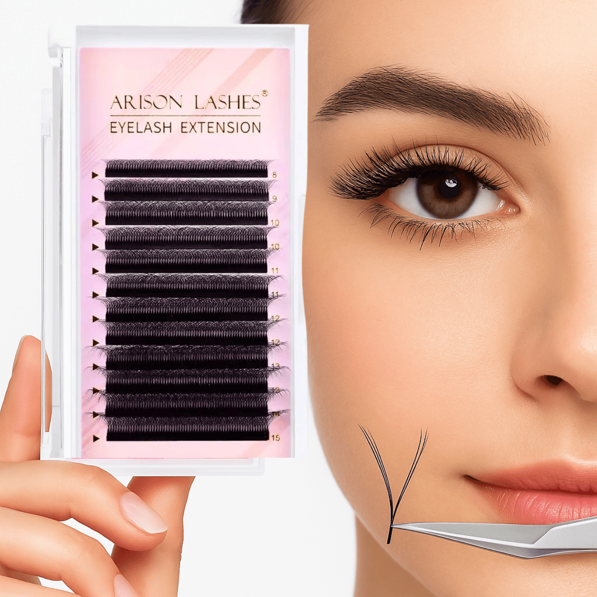 Cílios Posticos YY Alongamento e Volume Brasileiro Fio 0.07