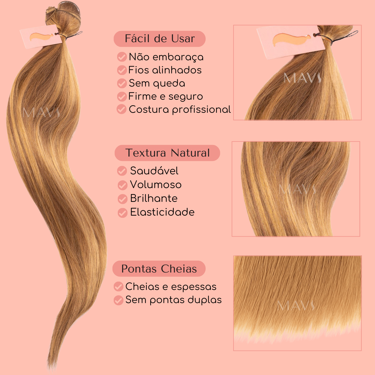 Cabelo do Futuro Liso Na Tela 45cm e 65cm 160g Mega Hair 9 Cores