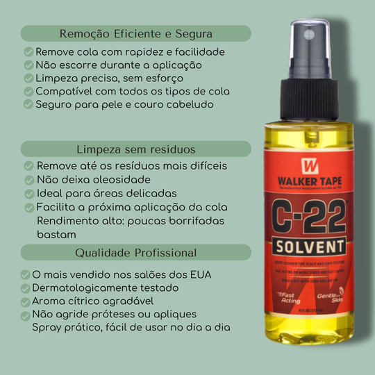 Removedor De Cola Queratina Prótese Capilar C 22 e Mega Hair