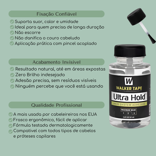 Cola Ultra Hold 101ml Para Mega Hair Peruca Prótese Capilar